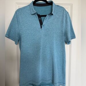 lululemon evolution short sleeve polo blue - M